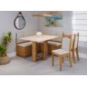 Conjunto Canto Alemão Baú América com Mesa de Jantar Retangular 1,20x80 e 2 Cadeiras Dalas - 1
