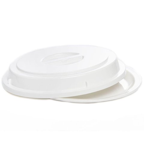 Cloche Elegance Redondo 27,5cm Branco em Policarbonato Linha Profissional Cook Vem