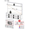 Rack com Espelho e Painel com Suporte TV 65" Madri V3368 - 4