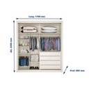 Ver imagem 4 de Guarda Roupa Casal 2 Portas e 4 Gavetas Zurique Flex Peroba/peroba ou Off White - Europa