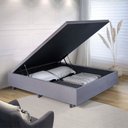 Ver imagem 1 de Base Box B&G Baú Casal em Suede 138x188x42cm