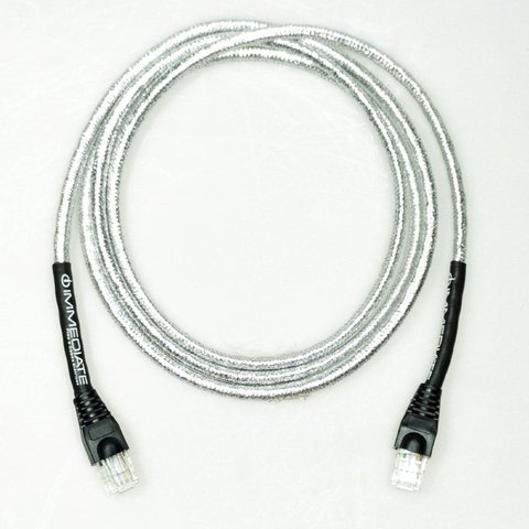 Cabo de Rede Cat5e Revestido Tecido Prata Copperlan 10 Metros