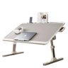 Mesa Notebook Sofa Cama Suporte Aluminio Madeira Ajustavel Cinza Gaveta Dobravel Suporte Articulado - 1