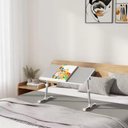 Ver imagem 5 de Mesa Notebook Sofa Cama Suporte Aluminio Madeira Ajustavel Cinza Gaveta Dobravel Suporte Articulado