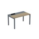 Ver imagem 1 de Escrivaninha Mesa Escritório Plataforma para 1 Pessoa com Caixa de Tomada Psc 120cm Industrial Noce Naturalle e Grafito Marrom/Marromle