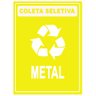 Placa Coleta Seletiva Condomínio Material Reciclável - Metal Reciclável 15x20cm Tacolado 05 Unidades - 1