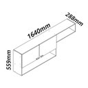 Ver imagem 3 de Armário de Cozinha Aéreo Suspenso Modulado 2 Portas Branco - Rosafor