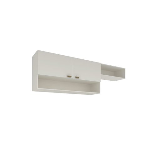 Armário de Cozinha Aéreo Suspenso Modulado 2 Portas Branco - Rosafor