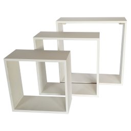 Kit 3 Nichos Quadrados - 350, 300, 250 X 120:branco - 1