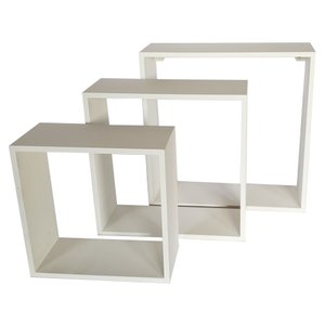Kit 3 Nichos Quadrados - 350, 300, 250 X 120:branco
