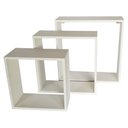 Ver imagem 1 de Kit 3 Nichos Quadrados - 350, 300, 250 X 120:branco