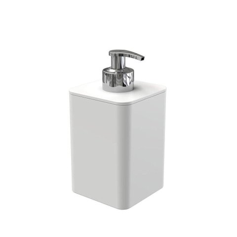 Dispenser para Detergente e Sabonete Líquido com Válvula Cromada - Stolf Branco