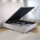 Ver imagem 2 de Base Box Baú Viúva em Suede 120x203x42cm