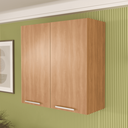 Ver imagem 1 de Armário Aéreo de Cozinha 80x80cm 2 Portas 2 Prateleiras Freijó Cz3115 Freijó