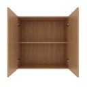 Ver imagem 3 de Armário Aéreo de Cozinha 80x80cm 2 Portas 2 Prateleiras Freijó Cz3115 Freijó