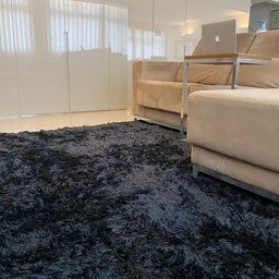 Tapete para Sala e Quarto Felpudo Cronos Casa Dona 200x300 Cm Preto - 2