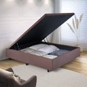 Ver imagem 2 de Base Box Baú Viúva em Suede 120x203x42cm