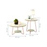 Conjunto de Mesa Centro e Lateral Back Off White Freijo - 2