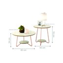 Ver imagem 2 de Conjunto de Mesa Centro e Lateral Back Off White Freijo