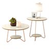 Conjunto de Mesa Centro e Lateral Back Off White Freijo - 3