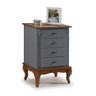 Mesa de Cabeceira Retrô 4 Gavetas Pés Luiz Xv 60404 Linz Móveis - 1
