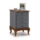 Ver imagem 1 de Mesa de Cabeceira Retrô 4 Gavetas Pés Luiz Xv 60404 Linz Móveis