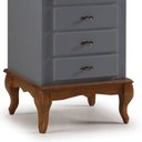 Ver imagem 3 de Mesa de Cabeceira Retrô 4 Gavetas Pés Luiz Xv 60404 Linz Móveis
