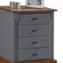 Ver imagem 2 de Mesa de Cabeceira Retrô 4 Gavetas Pés Luiz Xv 60404 Linz Móveis