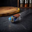 Ver imagem 2 de Kit Tábua Resina Azul + Faca Nossa Senhora 8" Gravação Nome
