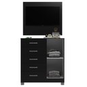 Ver imagem 5 de Cômoda Sapateira 1 Porta 5 Gavetas com Pés + Painel Tv até 43 Polegadas Yescasa