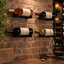 Ver imagem 2 de 4 Suportes para Garrafa de Vinho Parede Adega Aço Schmitt