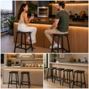Ver imagem 6 de 4 Banquetas Bancada Balcão Baixas Moderna Cozinha Restaurante Reforçada