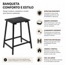 Ver imagem 4 de 4 Banquetas Bancada Balcão Baixas Moderna Cozinha Restaurante Reforçada
