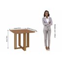 Ver imagem 6 de Conjunto: Mesa de Cozinha Flora Tampo Madeirado 95x95cm e 4 Cadeiras Maia Cinamomo - Cinamomo/suede