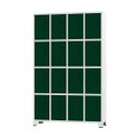 Ver imagem 1 de Armário Roupeiro de Aço para Vestiário 16 Portas Locker Verde Escuro com Chave