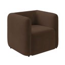 Ver imagem 1 de Poltrona Sala de Estar Decorativa Laguna Veludo Marrom K01 - D'Rossi