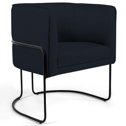 Poltrona Base Aço Betina C-05 Corano Preto