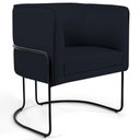 Ver imagem 1 de Poltrona Base Aço Betina C-05 Corano Preto