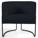 Ver imagem 4 de Poltrona Base Aço Betina C-05 Corano Preto