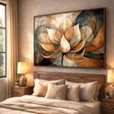 Ver imagem 3 de Quadro Abstrato Harmonia Florescer da Alma 123x83cm Canvas