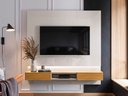 Ver imagem 1 de Painel para Tv Paris 1.80 Off White Perolizado/tauri Lukalian