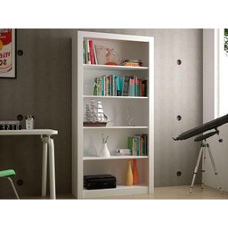 Estante Livreiro de Escritório BL01 c/ 4 Prateleiras Branco - BRV - 5