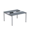 Ver imagem 1 de Escrivaninha Mesa Escritório Plataforma para 1 Pessoa com Caixa de Tomada Psc 130cm Industrial Grafito e Cinza