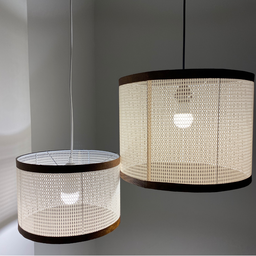 Luminária Teto 2 Pendente Lustre Rústico Luxo Palha Indiana Rattan Fio Branco 150cm 110v/220v - 6