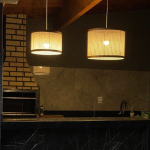 Luminária Teto 2 Pendente Lustre Rústico Luxo Palha Indiana Rattan Fio Branco 150cm 110v/220v