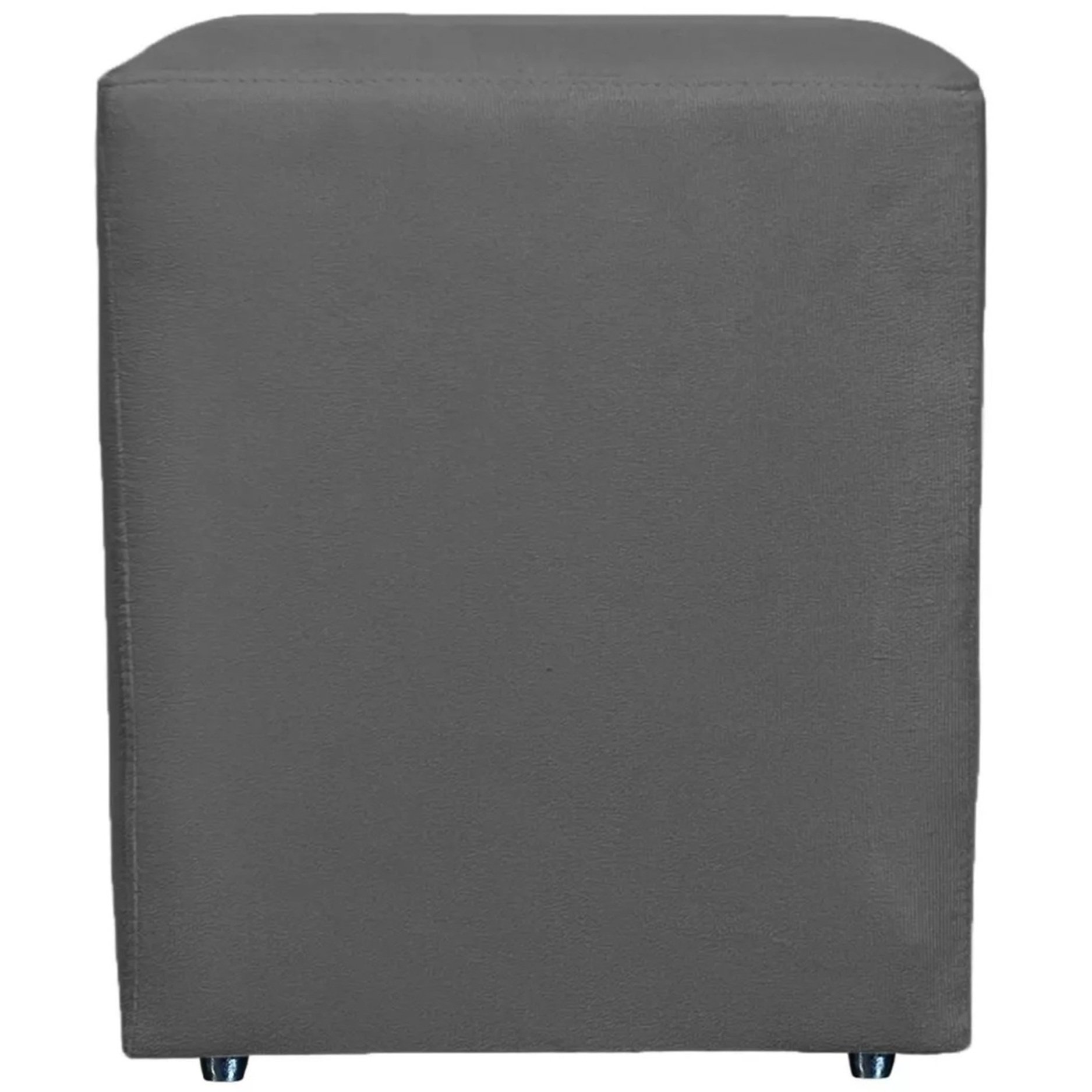 Puff Quadrado Cubo Banqueta Decorativo Utilize - Cinza - 2