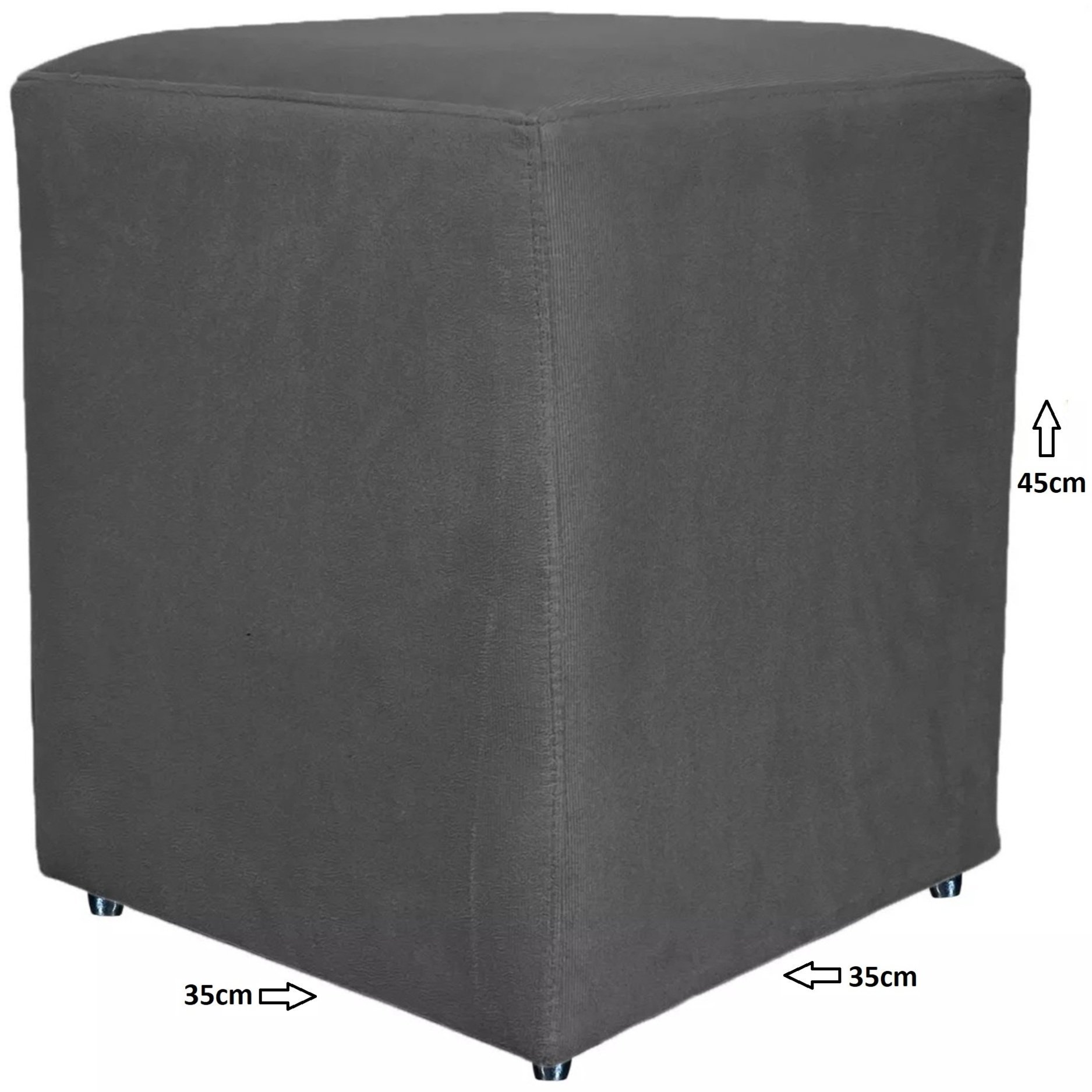 Puff Quadrado Cubo Banqueta Decorativo Utilize - Cinza - 5