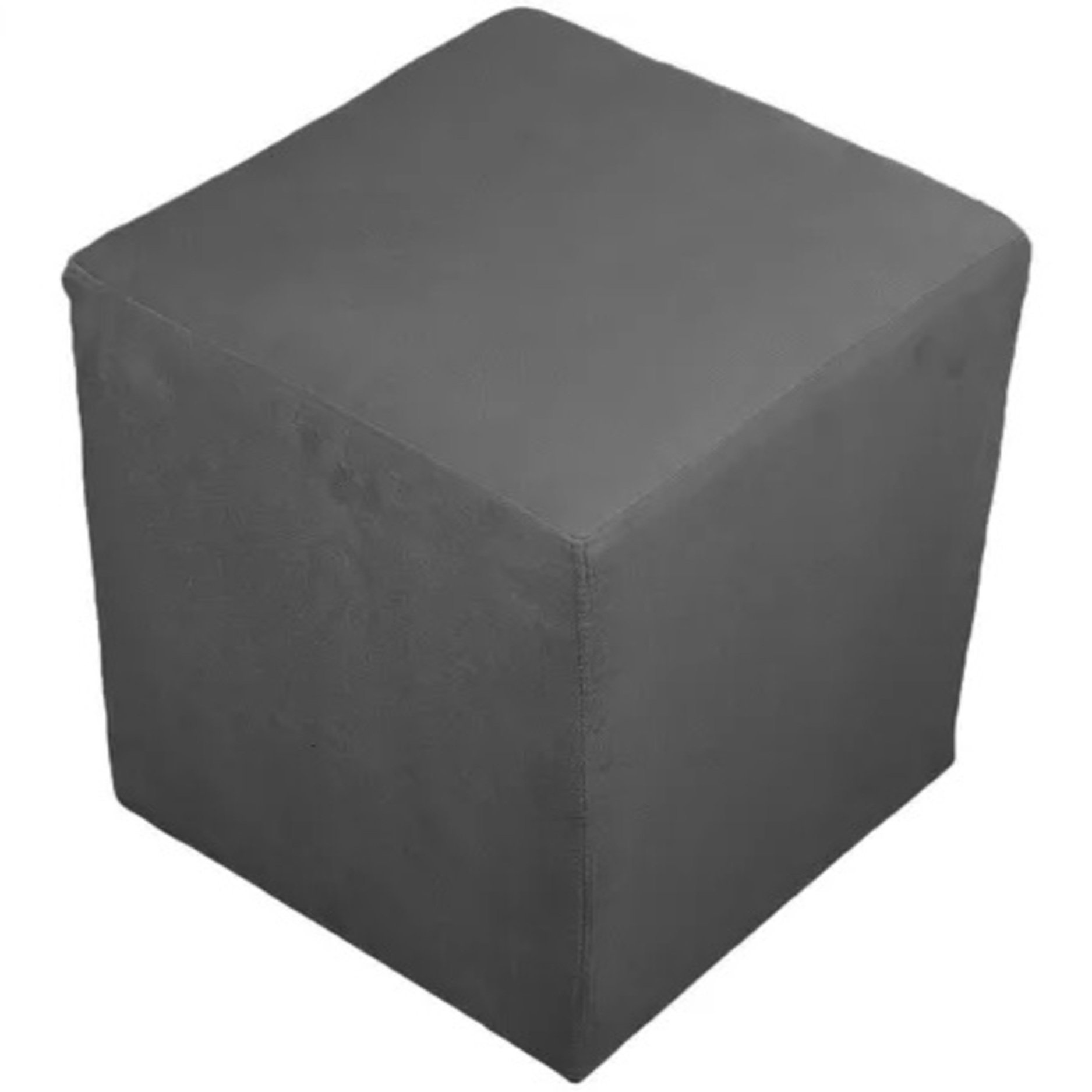 Puff Quadrado Cubo Banqueta Decorativo Utilize - Cinza - 3