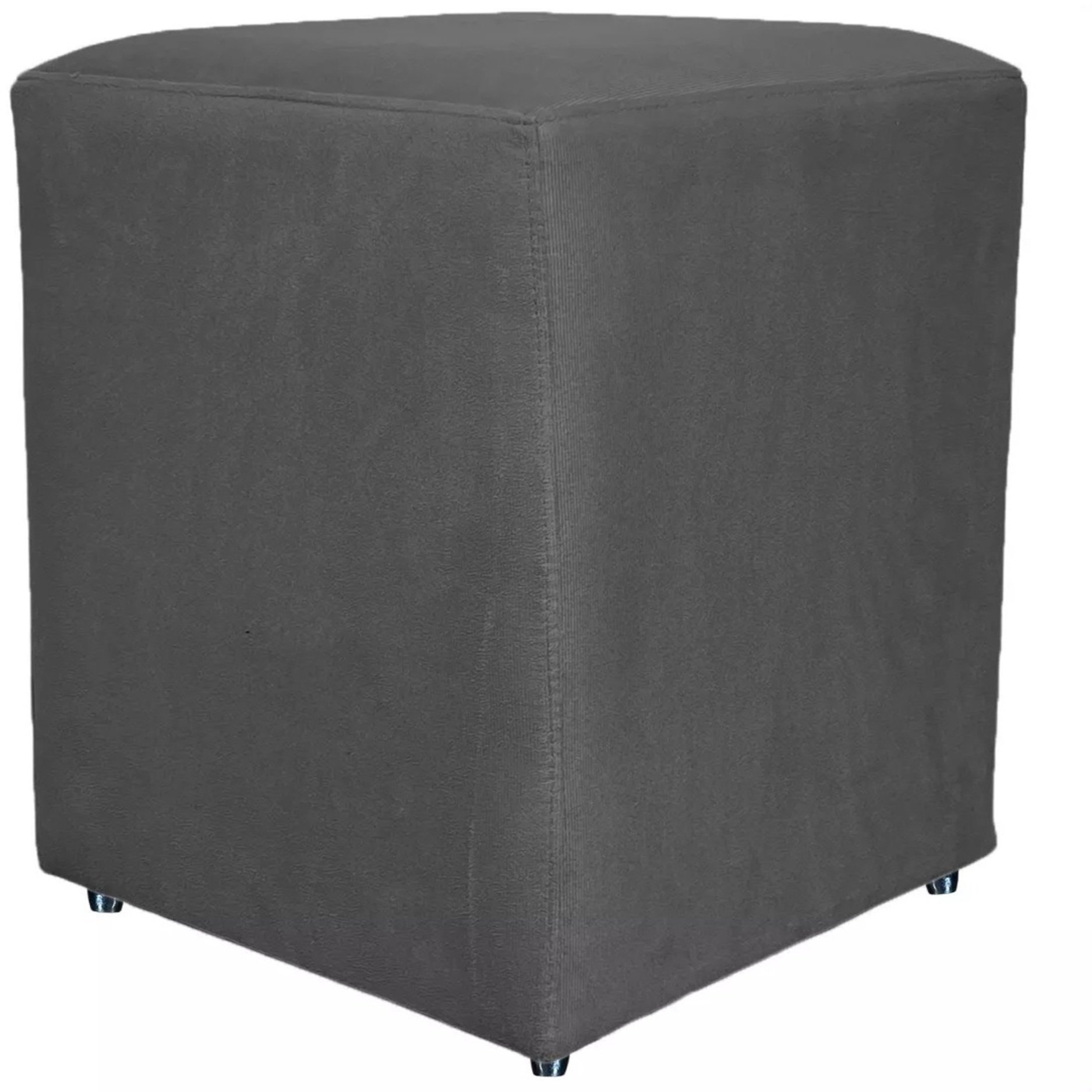 Puff Quadrado Cubo Banqueta Decorativo Utilize - Cinza