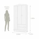Ver imagem 5 de Quarto de Bebê Completo Berço Americano Cômoda Guarda-Roupa 3 Portas Gabi Yescasa